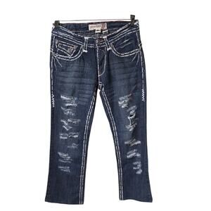 Laguna Beach Emerland Beach Mid Rise Distressed Jeans Womens Size 32